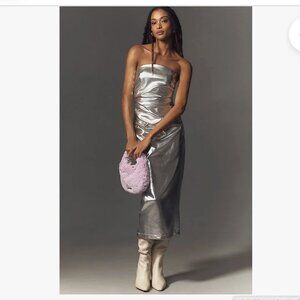 Anthropologie The Soleil Magic Fabric Strapless Ruched Dress siler dress XS NWT